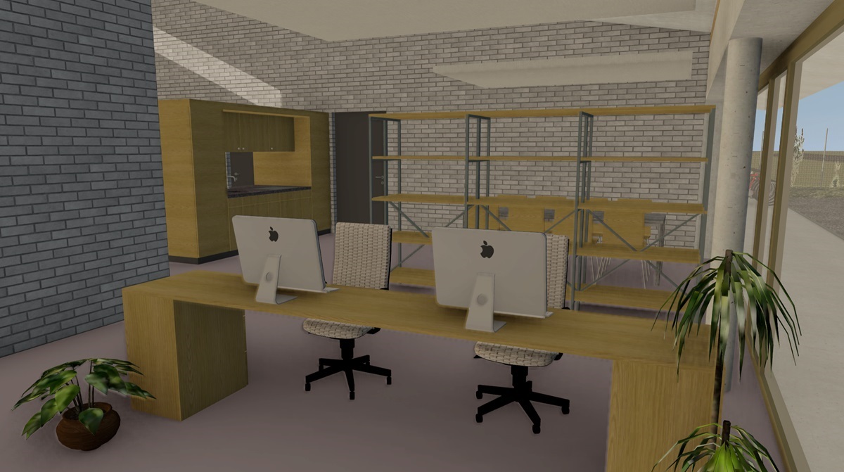 Visualiserung der Innenausrichtung der Tollwut Quarantäne Station