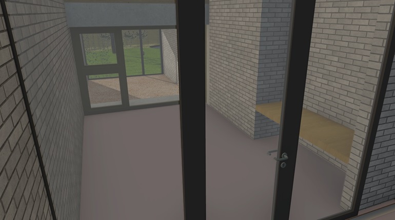 Visualiserung der Innenausrichtung der Tollwut Quarantäne Station