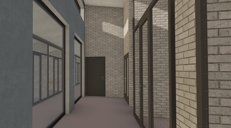 Visualiserung der Innenausrichtung der Tollwut Quarantäne Station