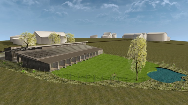 Visualisierung des Gebäudes der Tollwut Quarantäne Station