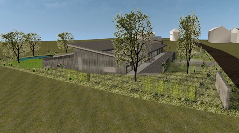 Visualisierung des Gebäudes der Tollwut Quarantäne Station