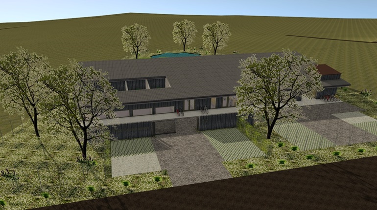 Visualisierung des Gebäudes der Tollwut Quarantäne Station