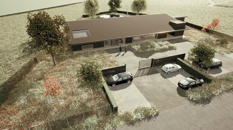 Visualisierung des Gebäude der Tollwut Quarantäne Station